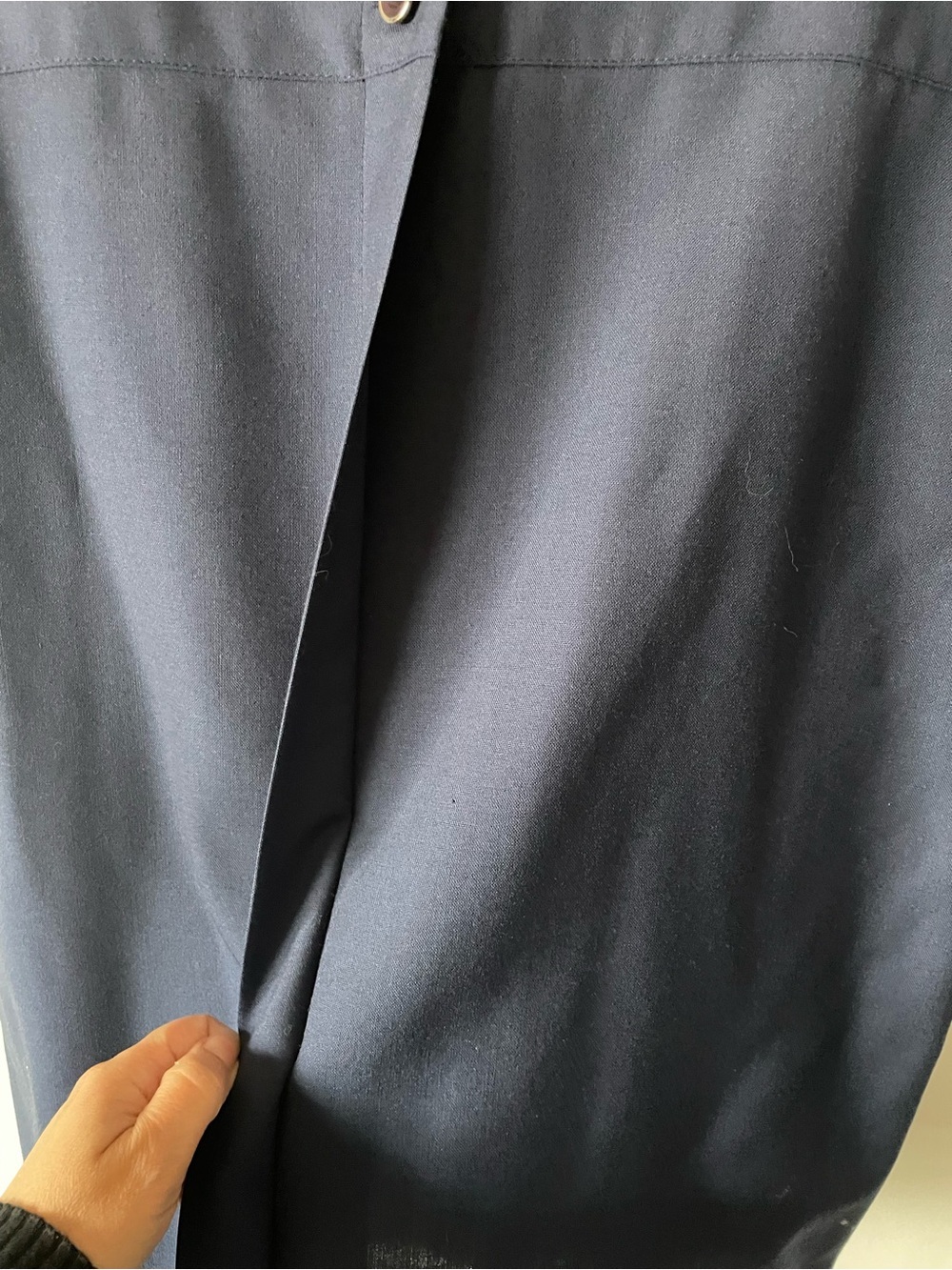 Vintage 100% Wool Shirt Top Blouse By Hobnobber Canada Blue Batwing Sleeve - Picture 5 of 7